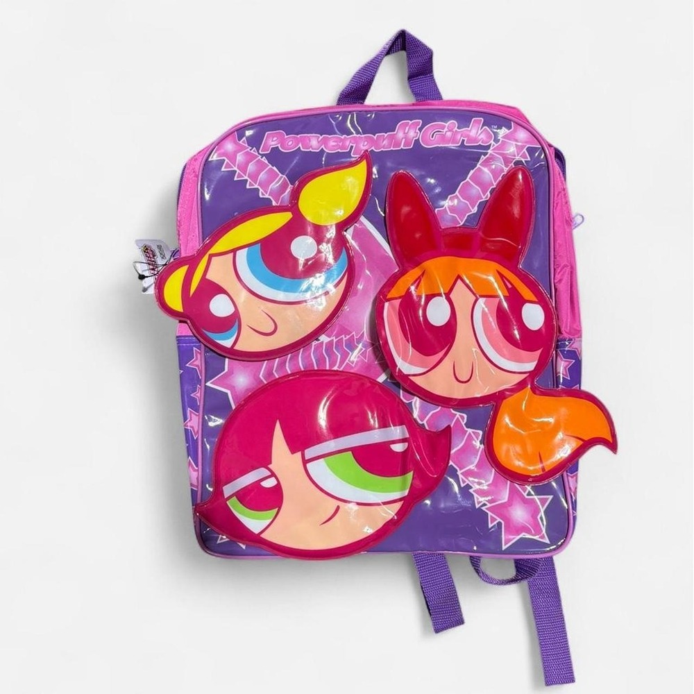 2001 Powerpuff Girls Backpack Full-size Y2K Vintage Cartoon Network 3D Vinyl